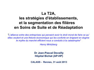 La T2A, les stratégies d`établissements, et la