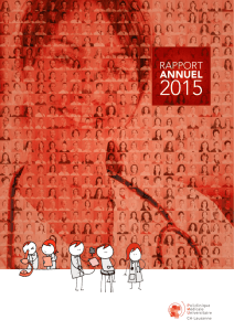 Rapport annuel 2015 - Policlinique médicale universitaire