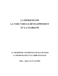 la democratie la voie vers le développement et la stabilité