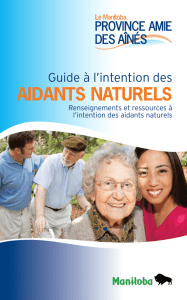 Guide à l`intention des aidants naturels