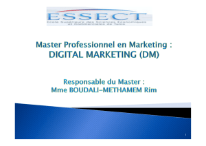 Présentation et contenu du master Digital Marketing