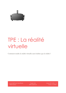 TPE : La réalité virtuelle - Bac
