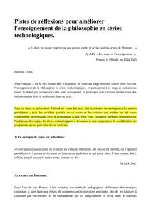 Pistes de réflexions pour améliorer l`enseignement de la