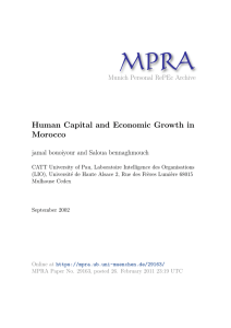 Human Capital and Economic Growth in Morocco