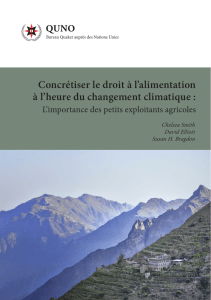 Concrétiser le droit à l`alimentation à l`heure du