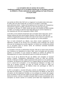 La corruption dans le secteur de la santé - REN-LAC