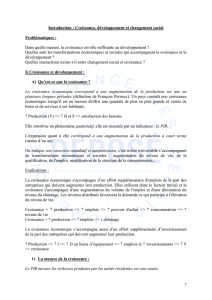 Introduction : Croissance, développement et changement social