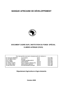 Climat pour le développement de l`Afrique