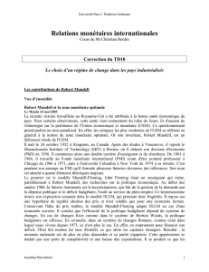 Relations monétaires internationales