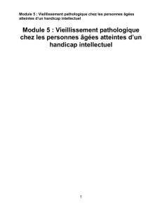 Module 5 : Vieillissement pathologique chez les