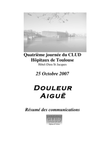 Douleur Aiguë - (CHU) de Toulouse