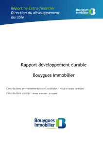 Rapport développement durable Bouygues Immobilier