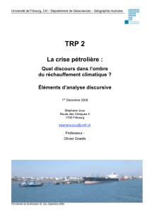 La crise pétrolière :