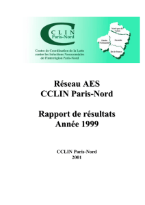 Réseau AES CCLIN Paris-Nord Rapport de résultats Année 1999