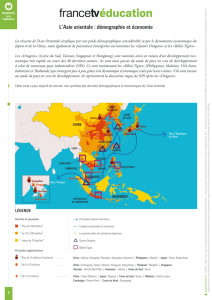 L`Asie orientale : démographie et économie