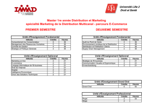 Master 1re année Distribution et Marketing spécialité