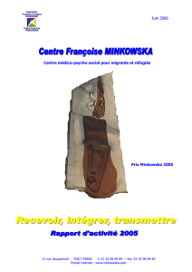 Juin 2006 Prix Minkowska 2005 Centre médico-psycho