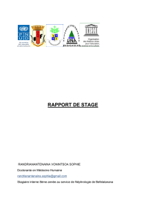 RAPPORT DE STAGE - Université d`Antananarivo