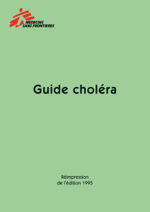 Guide choléra - réimpression édition 1995