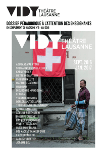 Dossier pédagogique - Théâtre Vidy
