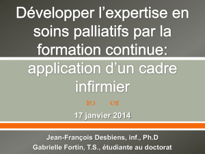 Développer l`expertise en soins palliatifs par la formation continue: