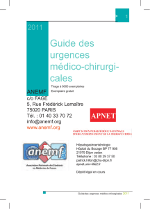 Guide des urgences médico-chirurgi- cales