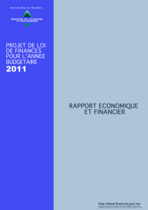 Rapport économique et financier - Ministère de l`Economie et des