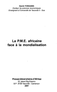 La PME africaine face à la mondialisation