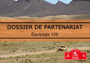 dossier de partenariat - Highw4y to L - Equipage 158