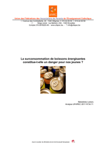 La surconsommation de boissons énergisantes constitue-t