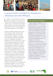 La gouvernance mondiale du changement climatique sert