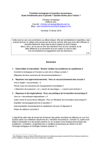 Sommaire - Mouvement politique des objecteurs de croissance