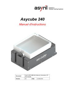 Asycube 240 Manuel d`instructions