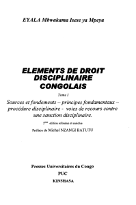 elements de droit disciplinaire congolais