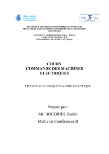 COURS COMMANDE DES MACHINES - E