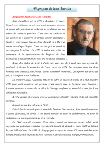 Biographie de Jean Anouilh