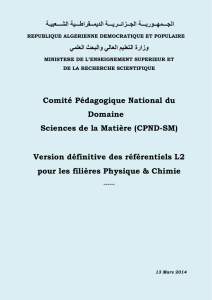Comité Pédagogique National du Domaine Sciences de la Matière