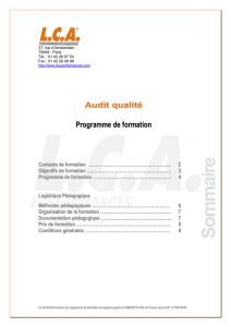 Formation audit qualité