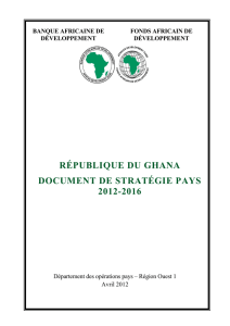 Ghana - 2012-2016 - Document de stratégie pays