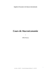Cours de Macroéconomie