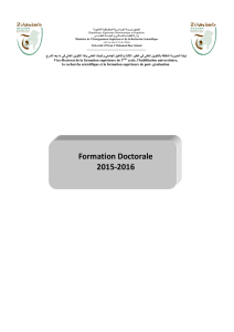 Formation Doctorale 2015-2016
