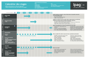 Calendrier des stages - Generation