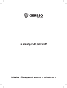 Le manager de proximité - © GERESO Édition 2012