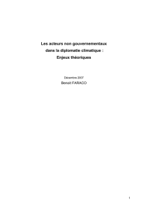 Acteurs de la diplomatie climatique, Rapport sous la