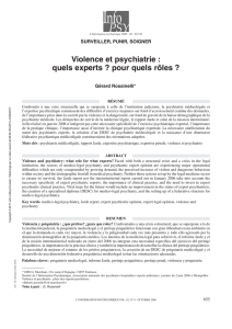 Violence et psychiatrie : quels experts ? pour