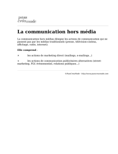 La communication hors média