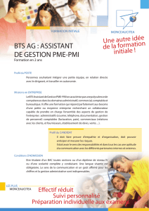bts ag : assistant de gestion pme-pmi