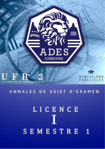Annales L1 – Semestre 1 UFR 02 (2016-2017)
