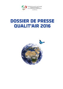 Dossier De presse Qualit`air 2016 - Fondation Mohammed VI pour la