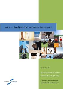 Axe « Analyse des marchés du sport